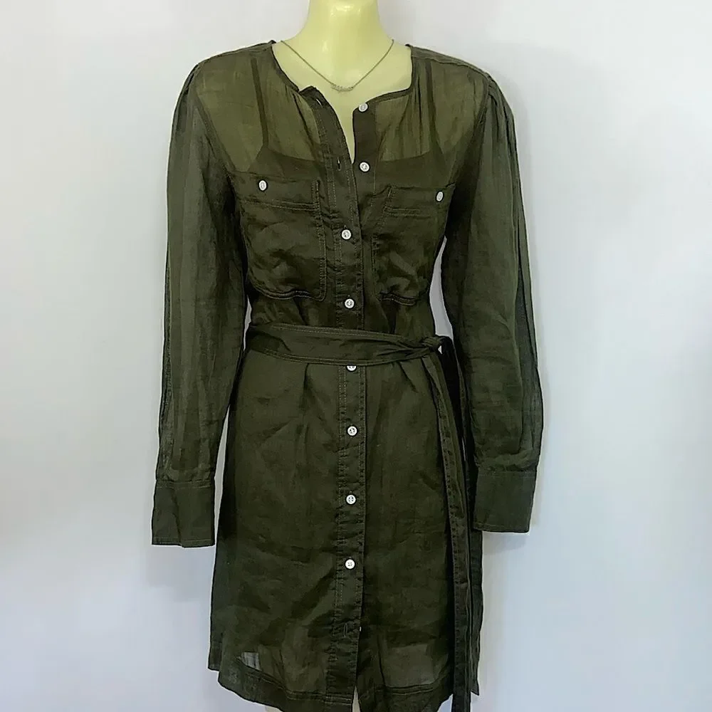 Banana Republic Two Piece Dress and Coat Army Green NWT Sz Small